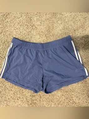Adidas 2XL Blue with White Track Stripes Athletic Shorts